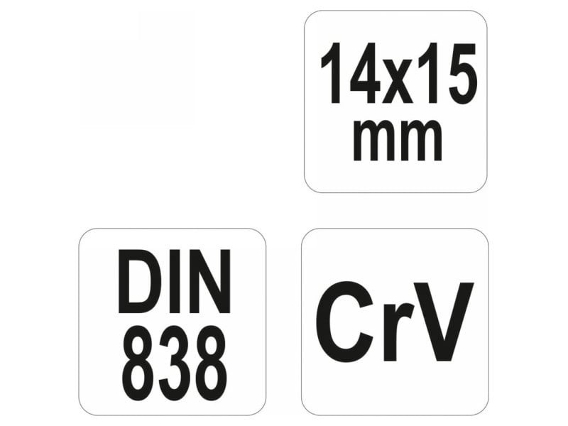 YATO Cheie stea îndoită 14 x 15 mm CrV - 3 | YEO