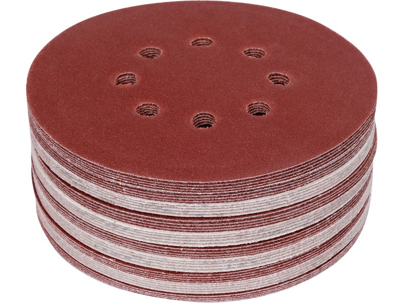 YATO Disc de fixare Velcro 150 mm / P120 8 găuri (50 buc)