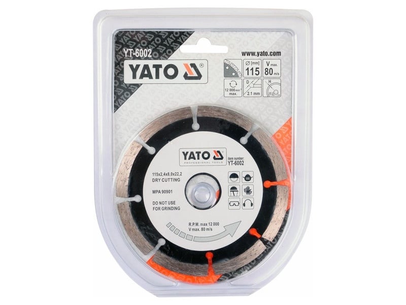 YATO Disc de tăiere diamantat 115 x 2,1 x 8,0 x 22,2 mm segmentat - 1 | YEO