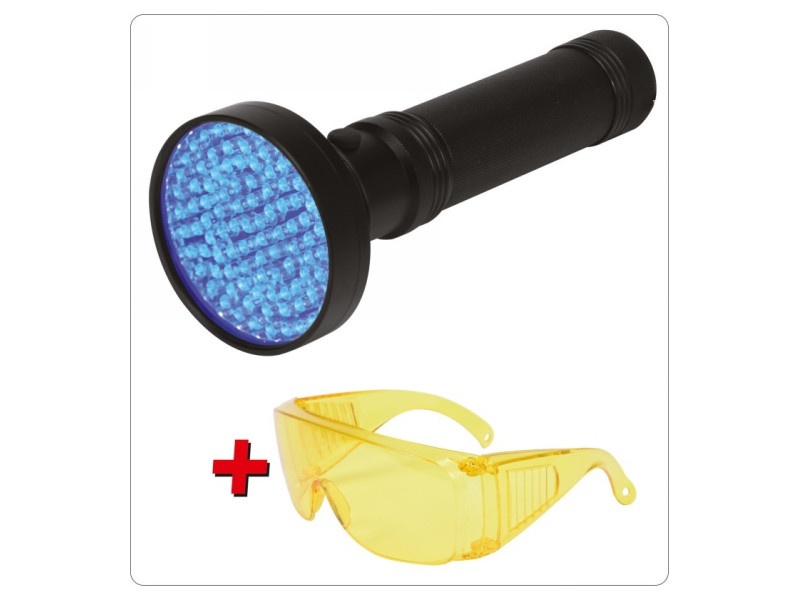 YATO Elemental UV lanternă + ochelari de protecție