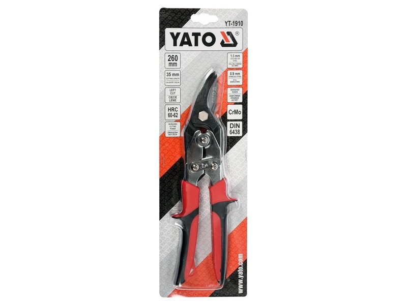 YATO Foarfece de tăiat plăci 260 mm stânga CrMo - 2 | YEO