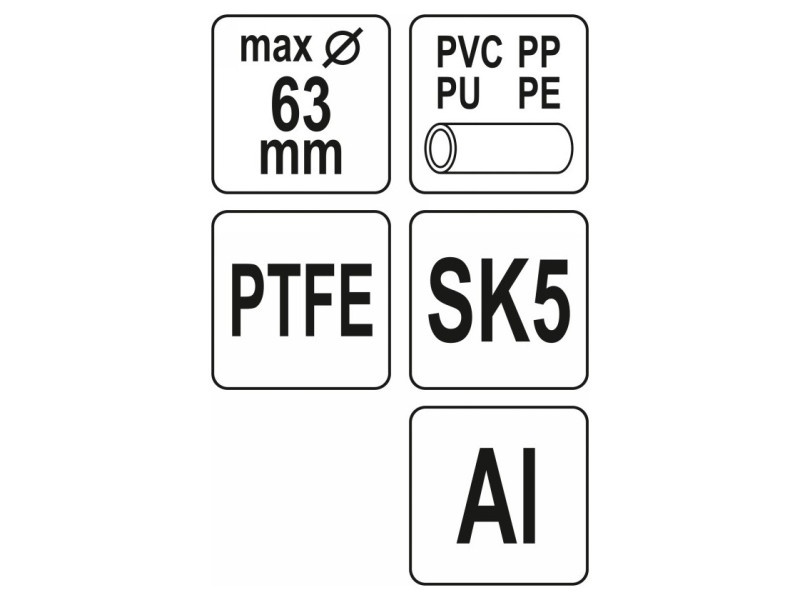 YATO Foarfece de tăiat țevi 63 mm PVC - 4 | YEO