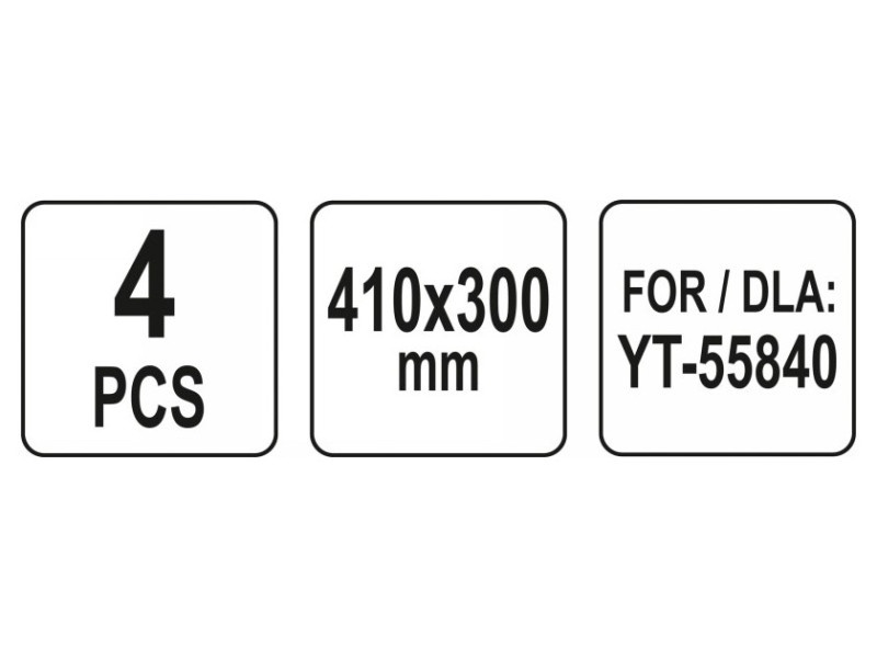 YATO Folie protectoare 410 x 300 mm pentru cabina de sablare YT-55840 (4 buc)