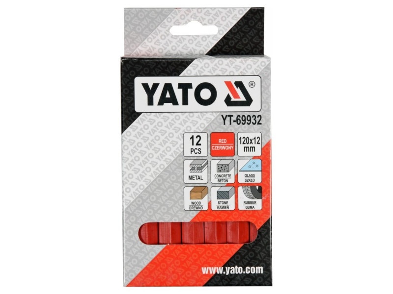 YATO Grease Crayon roșu (12 bucăți) - 2 | YEO