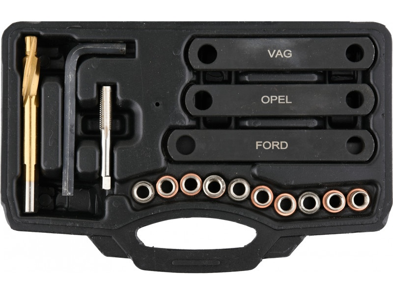 YATO Kit de reparare a filetului etrierului de frână 16 bucăți M19x1,25 mm HSS