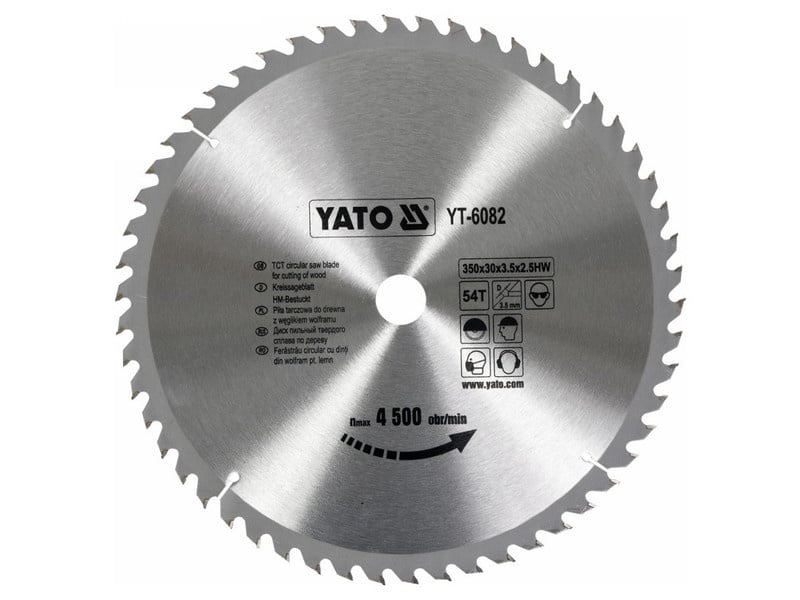 YATO Lamă de ferăstrău pentru lemn 350 x 30 x 2,5 mm / 54T