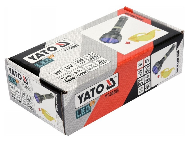 YATO Lanternă UV reîncărcabilă + ochelari de protecție - 4 | YEO