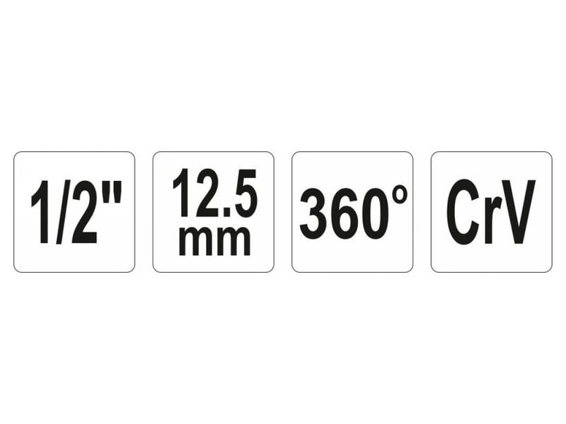 YATO Manometru unghiular de torsiune 1/2" CrV