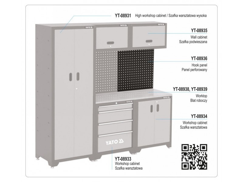 YATO Perete perforat 660 x 700 mm - 2 | YEO