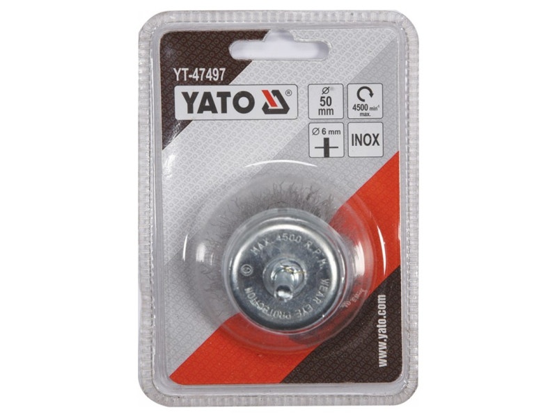 YATO Perie pentru vase de robinet 50 mm inox - 2 | YEO