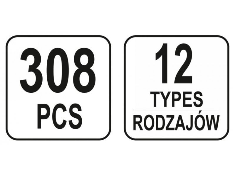 YATO Plastic patent set 308 piese Fiat