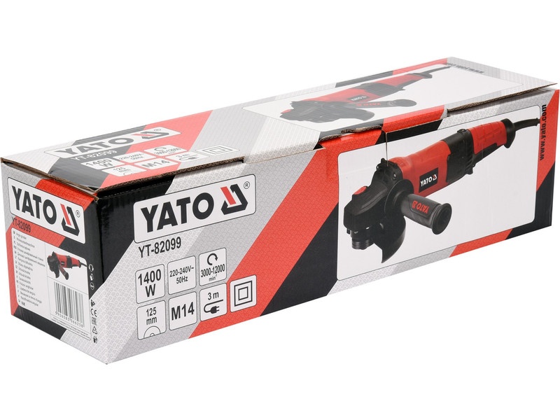 YATO Polizor unghiular 125 mm 1400 W cu viteză variabilă - 2 | YEO