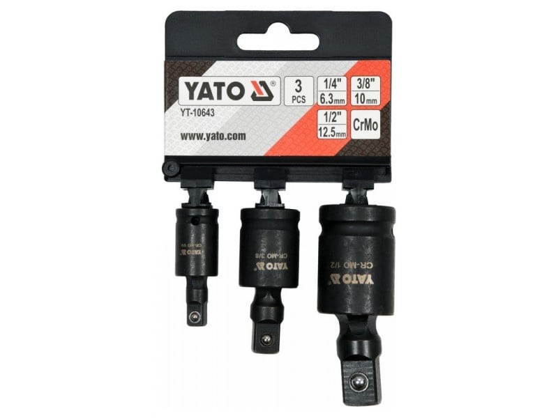 YATO Set cuplaj articulat din 3 piese 1/4 - 3/8 - 1/2" - 2 | YEO