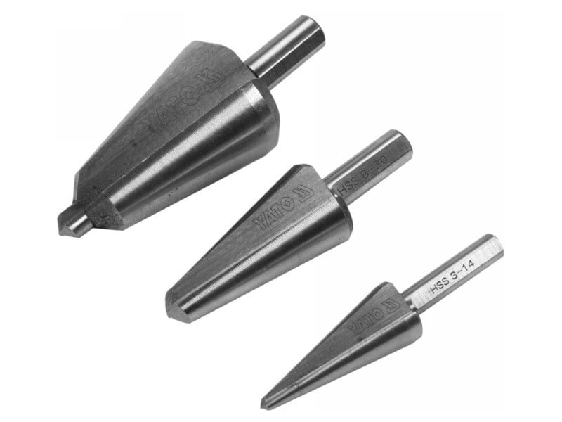 YATO Set de burghie pentru trepte 3 piese inox