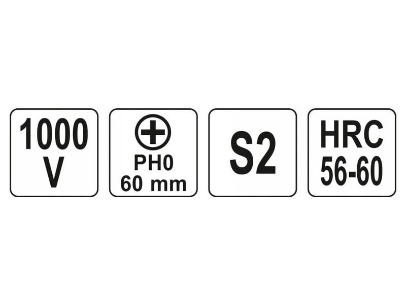 YATO Șurubelniță PH0 x 60 mm izolată până la 1000 V - 3 | YEO