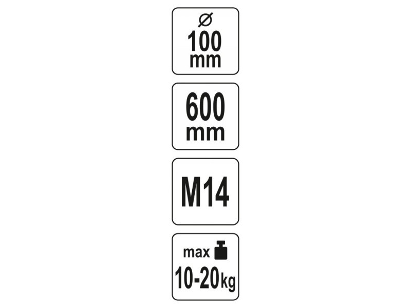 YATO Tijă de amestecare (mortar) 100 x 600 mm M14 - 2 | YEO