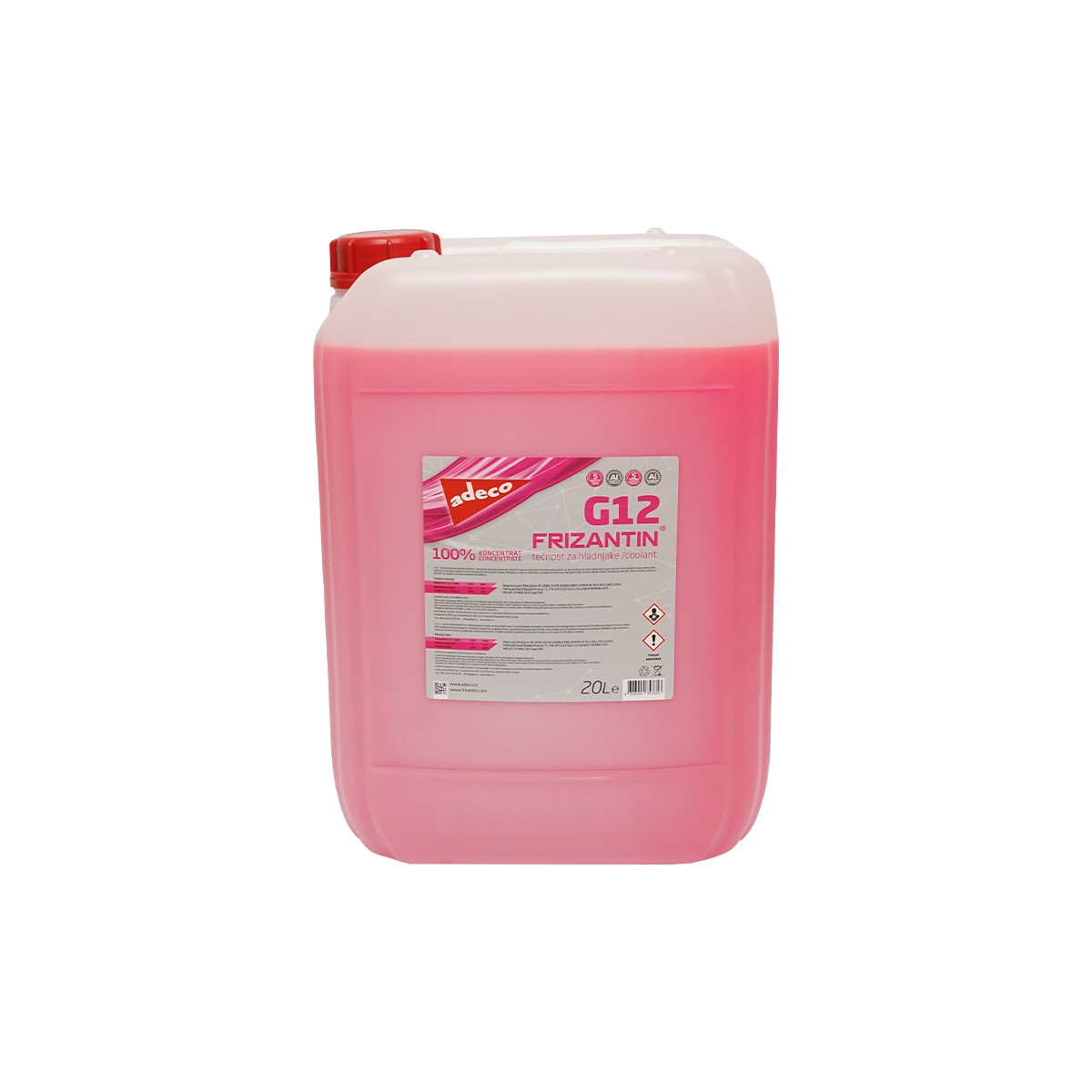 Antigel G12 roz concentrat -38 grade 20L, Cod: DISLD16, Brand: Adeco