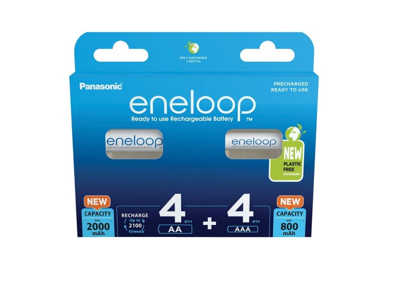 Baterie ENELOOP AAA/micro 1,2 V 800 mAh + baterie AA/ceruza 1,2 V 2000 mAh (4-4 buc)