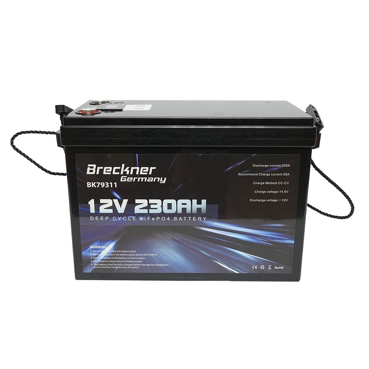 Baterie Li-ion LifePo4 12.8V, 230Ah (deep cycle) cu BMS, LCD display si protectie temperatura , Cod: BK79311, Marca: BRECKNER GERMANY