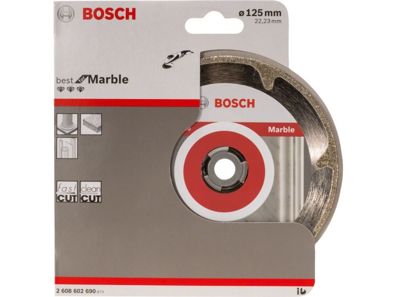 BOSCH Disc de tăiere diamantat 125 x 2,2 x 3,0 x 22,2 mm continuu Best for Marble - 1 | YEO