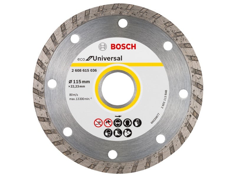 BOSCH Discuri de tăiere diamantate 115 x 2,0 x 7,0 x 22,2 mm Turbo ECO pentru Universal (10 buc)