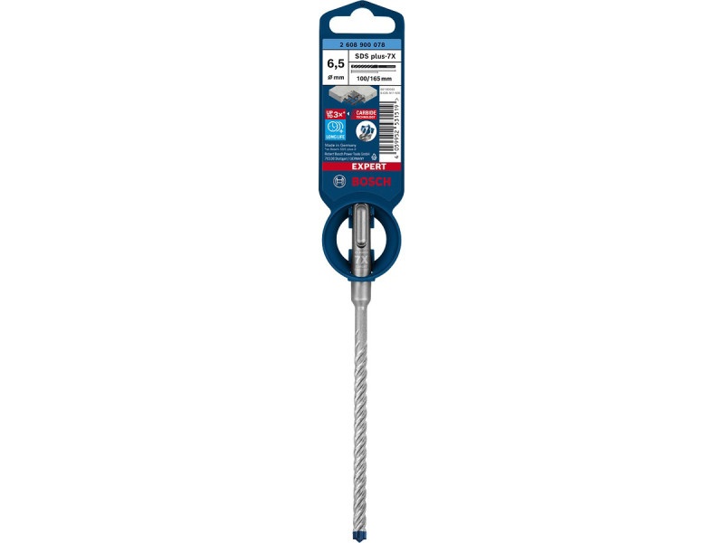 BOSCH EXPERT 7X Burghiu pentru piatră 6,5 x 165/100 mm pătrat SDS-Plus - 1 | YEO