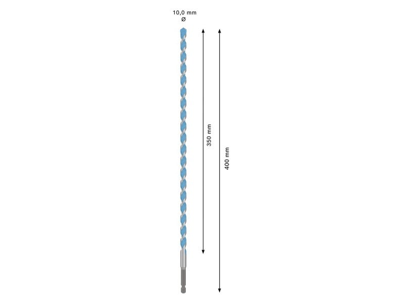 BOSCH EXPERT HEX-9 Burghiu universal 10,0 x 350/400 mm cu prindere burghiu 1/4" - 3 | YEO