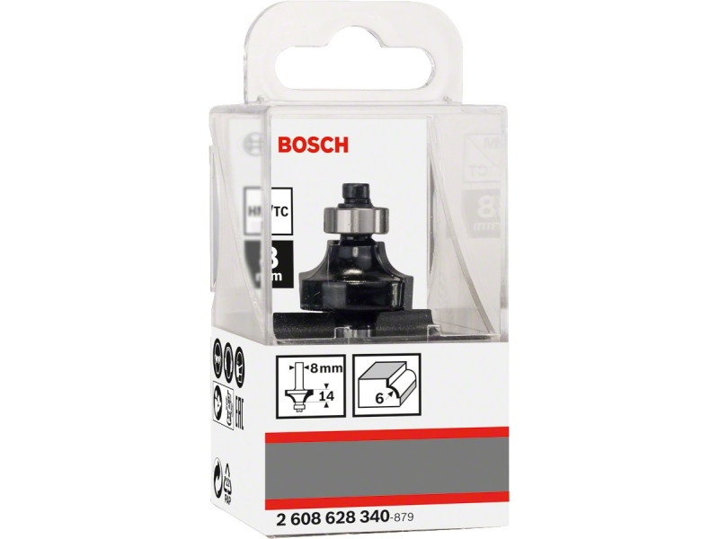 BOSCH Freză de rotunjire din carbură cu nas sferic 24,7 (r=6 mm) x 13,2 x 53 x 8 mm