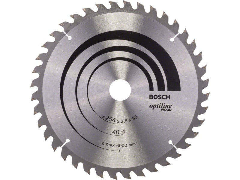 BOSCH Lamă de ferăstrău pentru lemn 254 x 30 x 2,8 mm / 40T Optiline Wood ATB