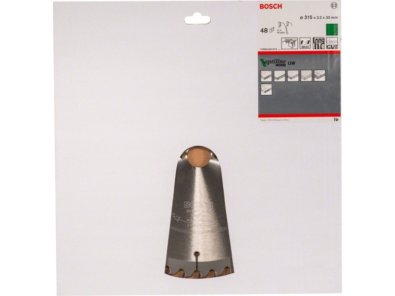 BOSCH Lamă de ferăstrău pentru lemn 315 x 30 x 3,2 mm / 48T Optiline Wood ATB / UW - 1 | YEO