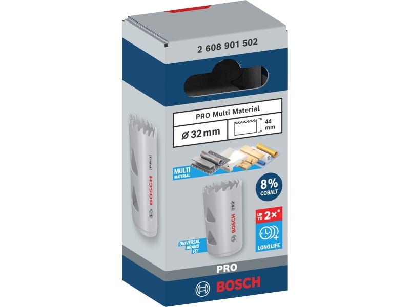 BOSCH PRO Freze circulare 32 mm (8% cobalt) filetate Multi Material - 1 | YEO