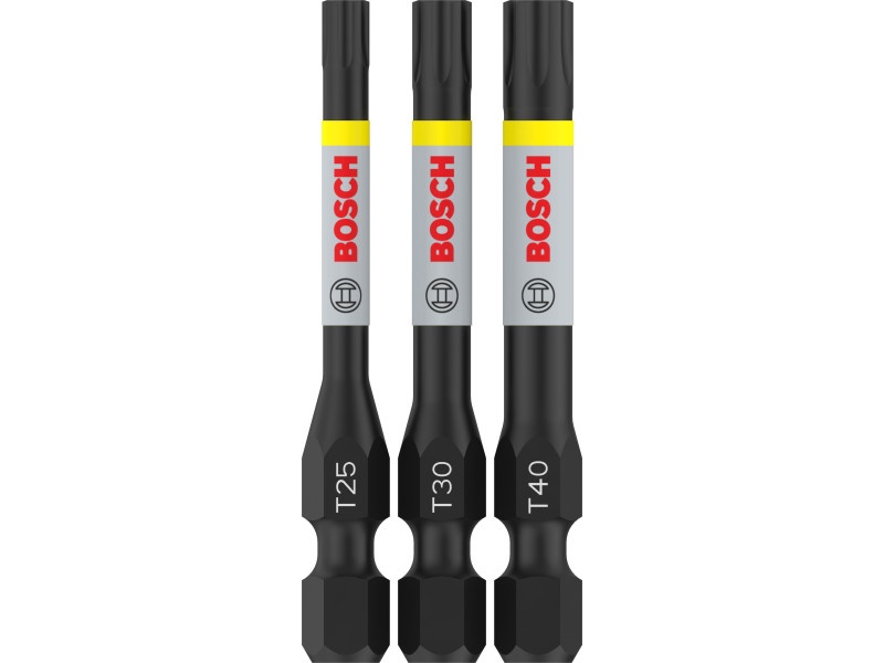 BOSCH PRO Impact bit punct set 3 piese T25 / T30 / T40 x 55 mm 1/4" Hex