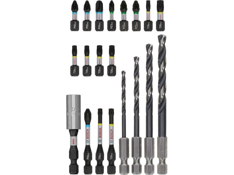 BOSCH PRO Set biți și burghie de impact 20 piese 1/4" Hex