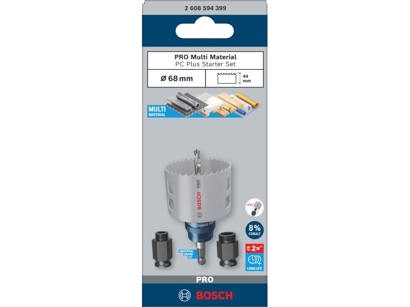 BOSCH PRO Set freze circulare 68 mm (8% cobalt) PC PLUS Multi Material - 1 | YEO