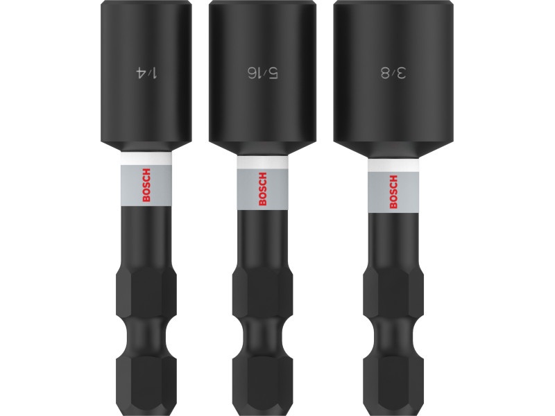 BOSCH PRO Șurubelniță cu impact 3 piese 50 mm (1/4" / 5/16" / 3/8") 1/4" Hex