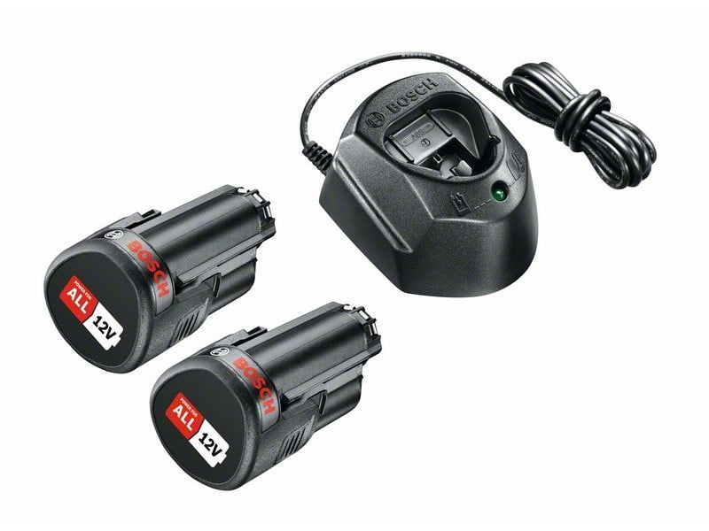 BOSCH Set baterii PBA 12V / 2 baterii de 1,5 Ah + încărcător GAL 1210 CV