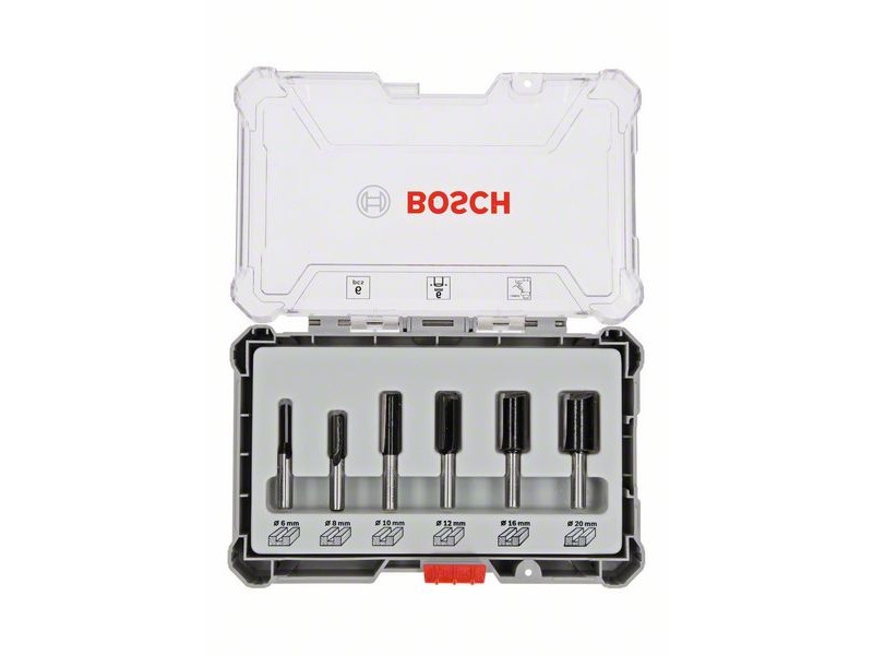 BOSCH Set de 6 freze orizontale, 6 mm, 6 bucăți