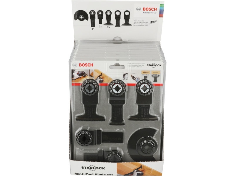 BOSCH Set de 9 piese Starlock pentru mașină multifuncțională fără fir (lemn, metal)