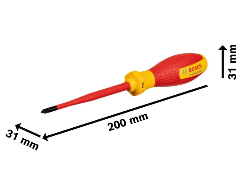 BOSCH Șurubelniță PZ1 x 100 mm izolată până la 1000 V