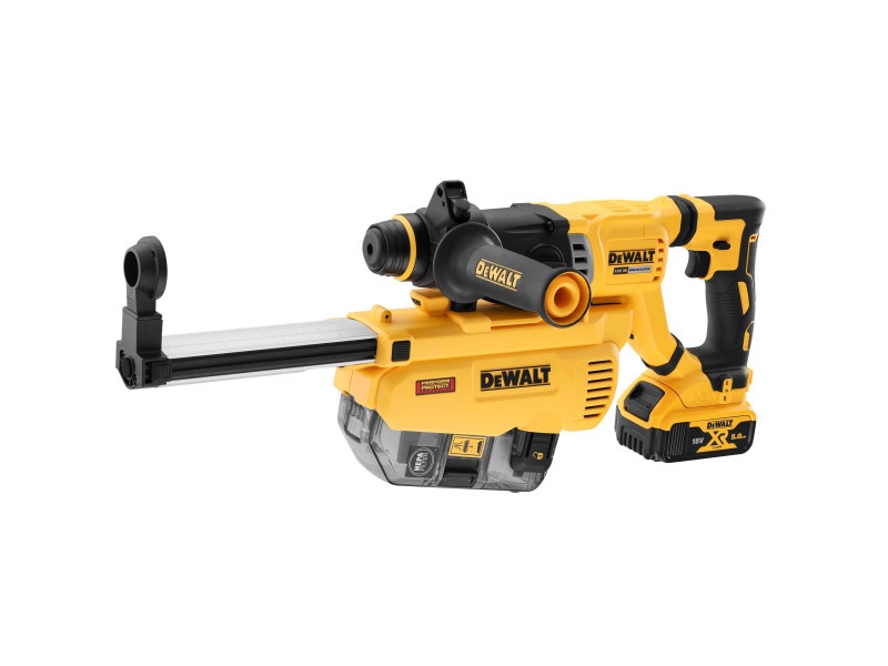 Burghiu cu percuție DEWALT cu acumulator 18 V SDS-Plus fără perie de carbon (1 x acumulator 5.0 Ah + încărcător) DCH263P1 - 2 | YEO