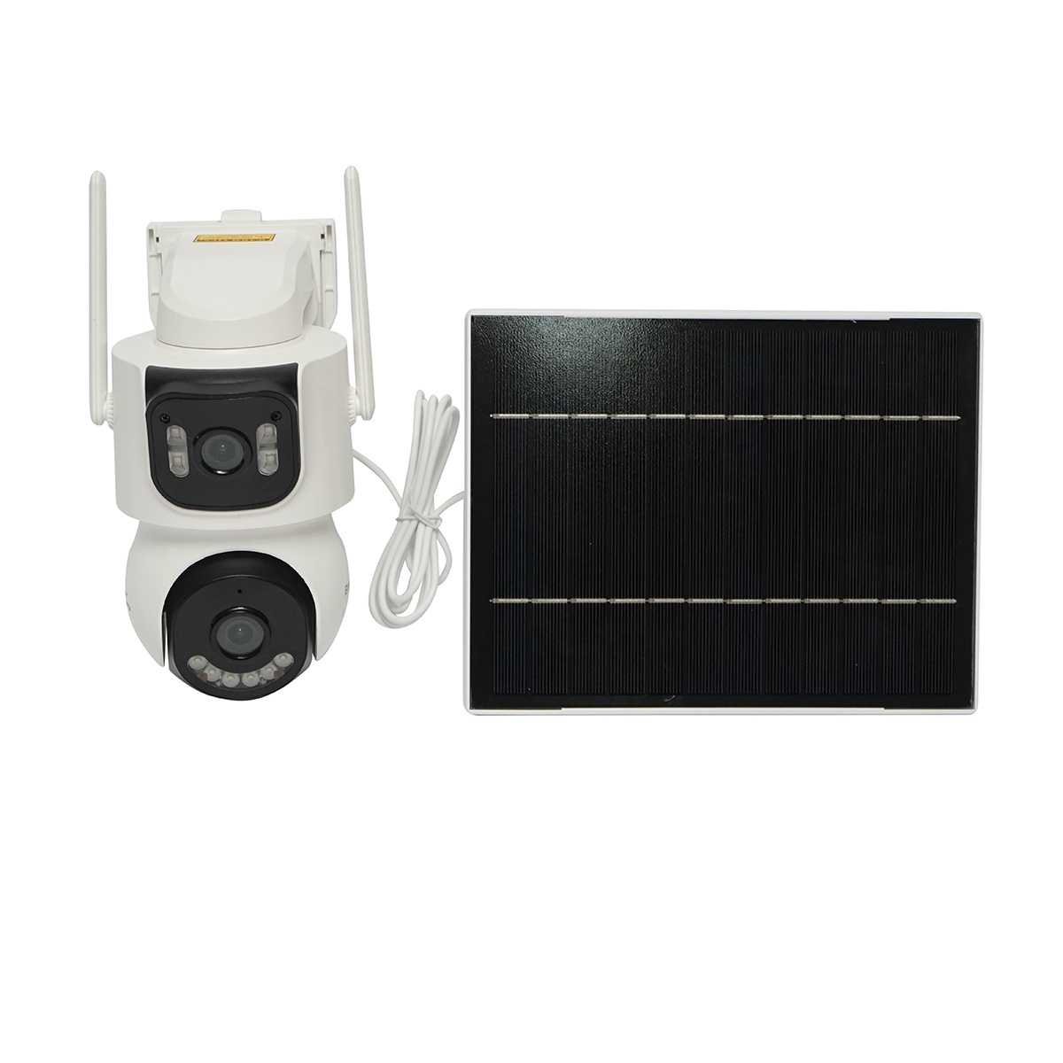 Camera supraveghere 4G, WIFI 2.4GHz cu panou solar 7.6W incarcare rapida, lentila duala 4MP, rotativa 360 PTZ cu senzor de miscare, detectie umana si aplicatie iCSee, Cod: BK69596, Marca: BRECKNER GERMANY