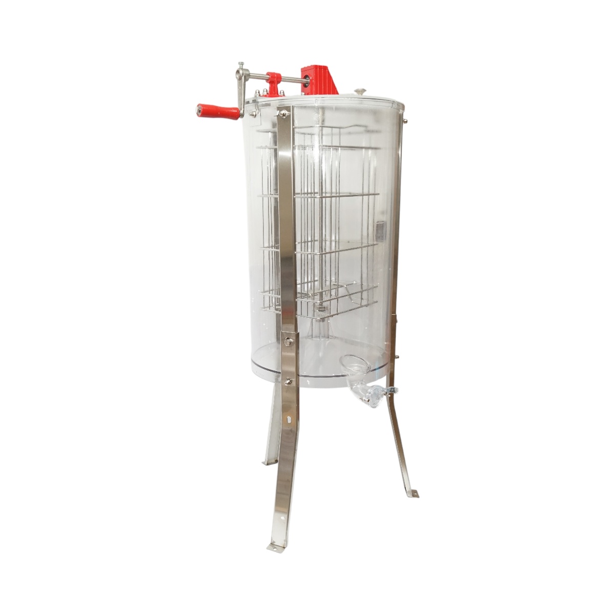 Centrifuga manuala apicola, extractor miere transparent cu 2 rame, Cod: DISTT68 - 1 | YEO