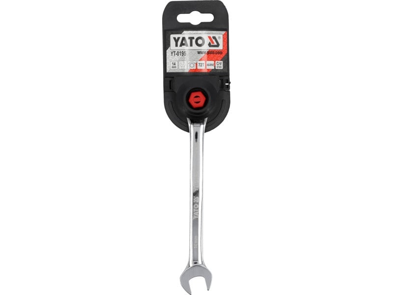 Cheie cu clichet YATO Star 14 mm / 190 mm 72T CrV - 1 | YEO