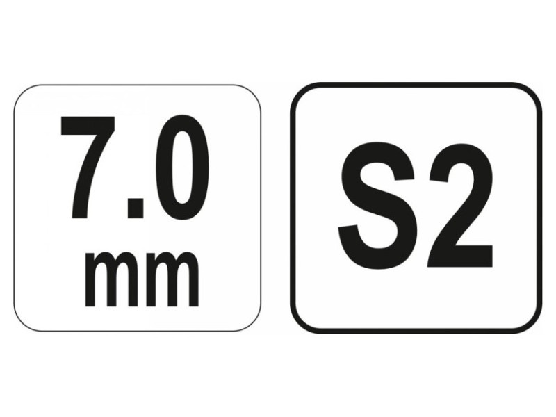 Cheie în T YATO imbus 7,0 mm CrV - 2 | YEO