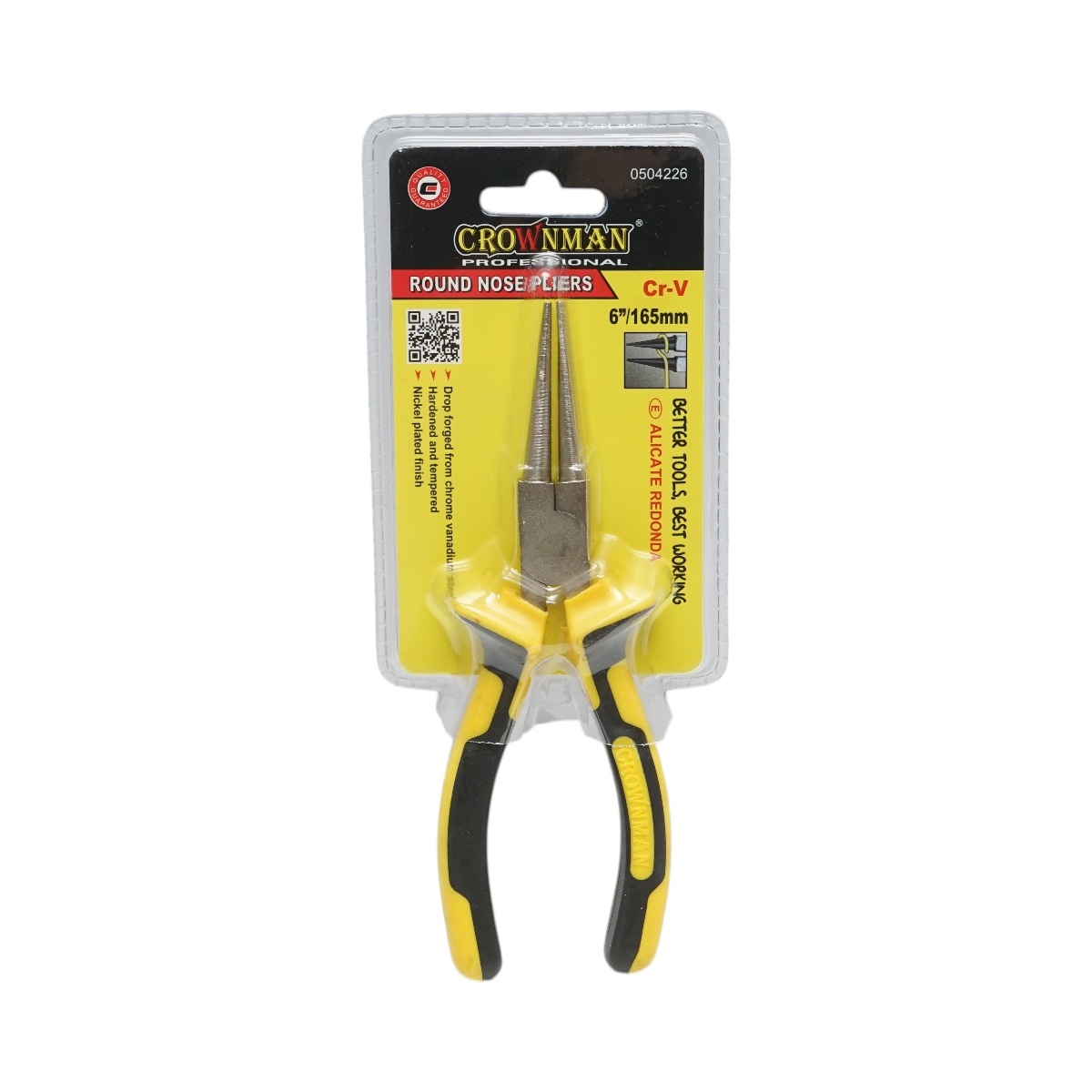 Cleste patent cu varf rotund 165mm profesional Cr-V , Cod: DISUF58, Crownman - 2 | YEO