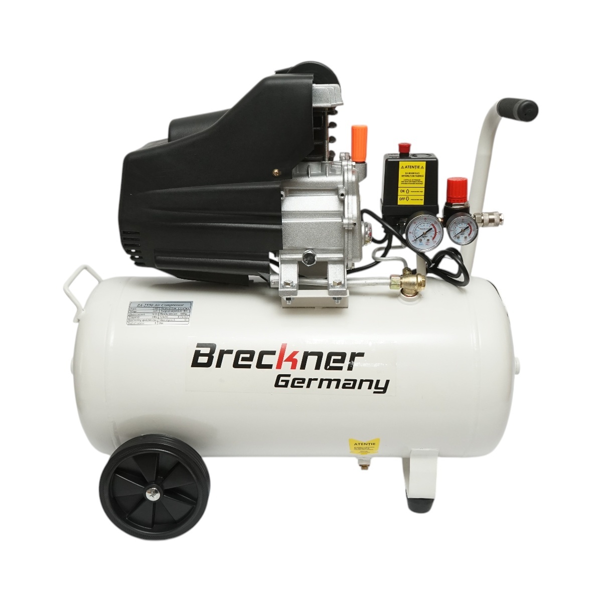 Compresor aer 50L, putere motor 1.9KW/2.5CP, presiune maxima 8 bar, volum aer aspirat 185L/min , Cod: BK76298, Breckner Germany - 1 | YEO