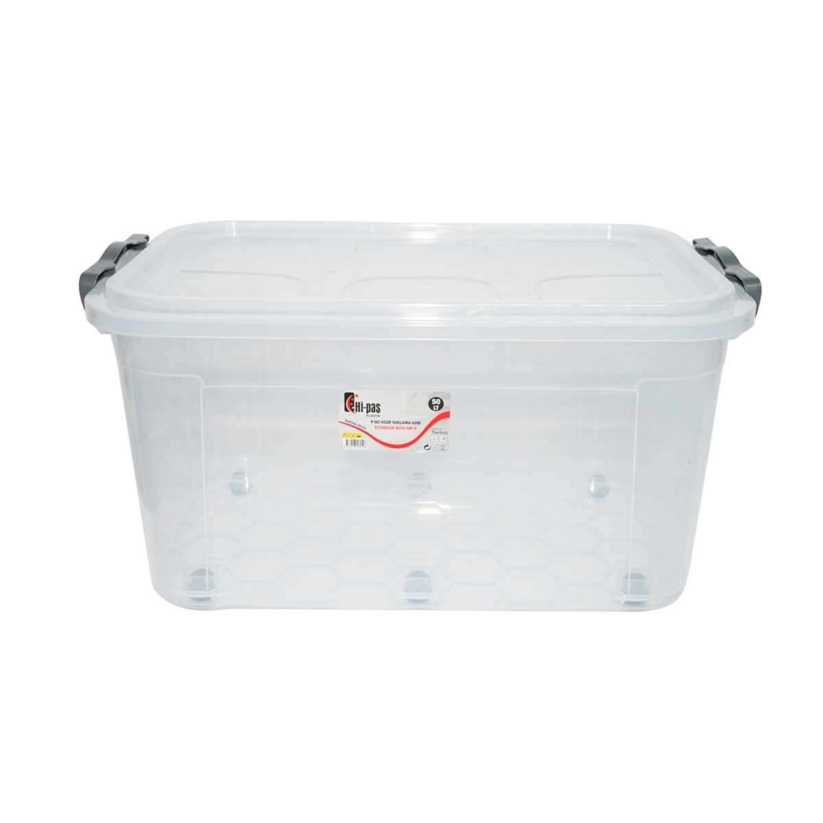 Cutie depozitare 50L cu capac si roti din plastic transparenta 400x630x320mm, Cod: DISLK04, Brand: BRECKNER GERMANY