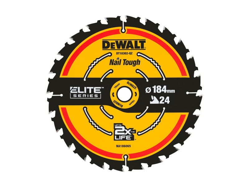 DEWALT EXTREME Lamă de ferăstrău pentru lemn 184 x 16 x 1,65 mm / 24T