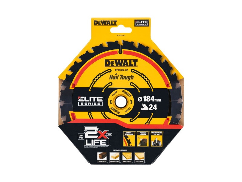 DEWALT EXTREME Lamă de ferăstrău pentru lemn 184 x 16 x 1,65 mm / 24T