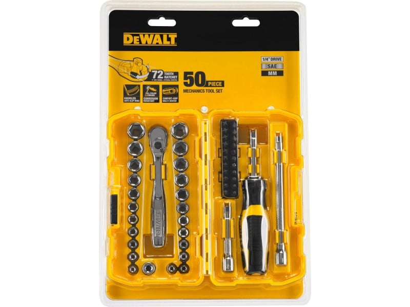 DEWALT Set de vârfuri și mufe 50 piese 1/4" - 3 | YEO